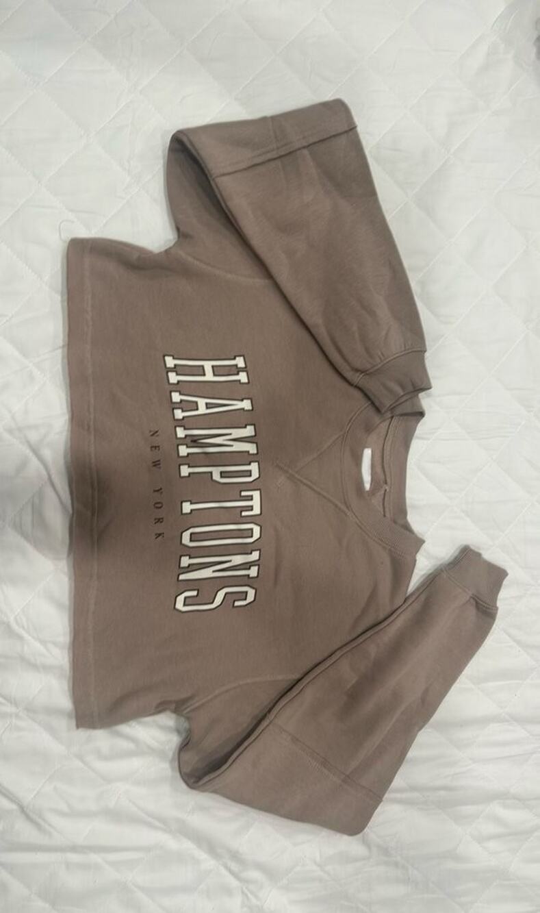 Lazy Sunday Hamptons New York Croptop Sweatshirt